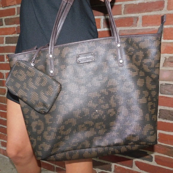 Franco Sarto Handbags - Franco Sarto Brown and Tan Tote Hand Bag
